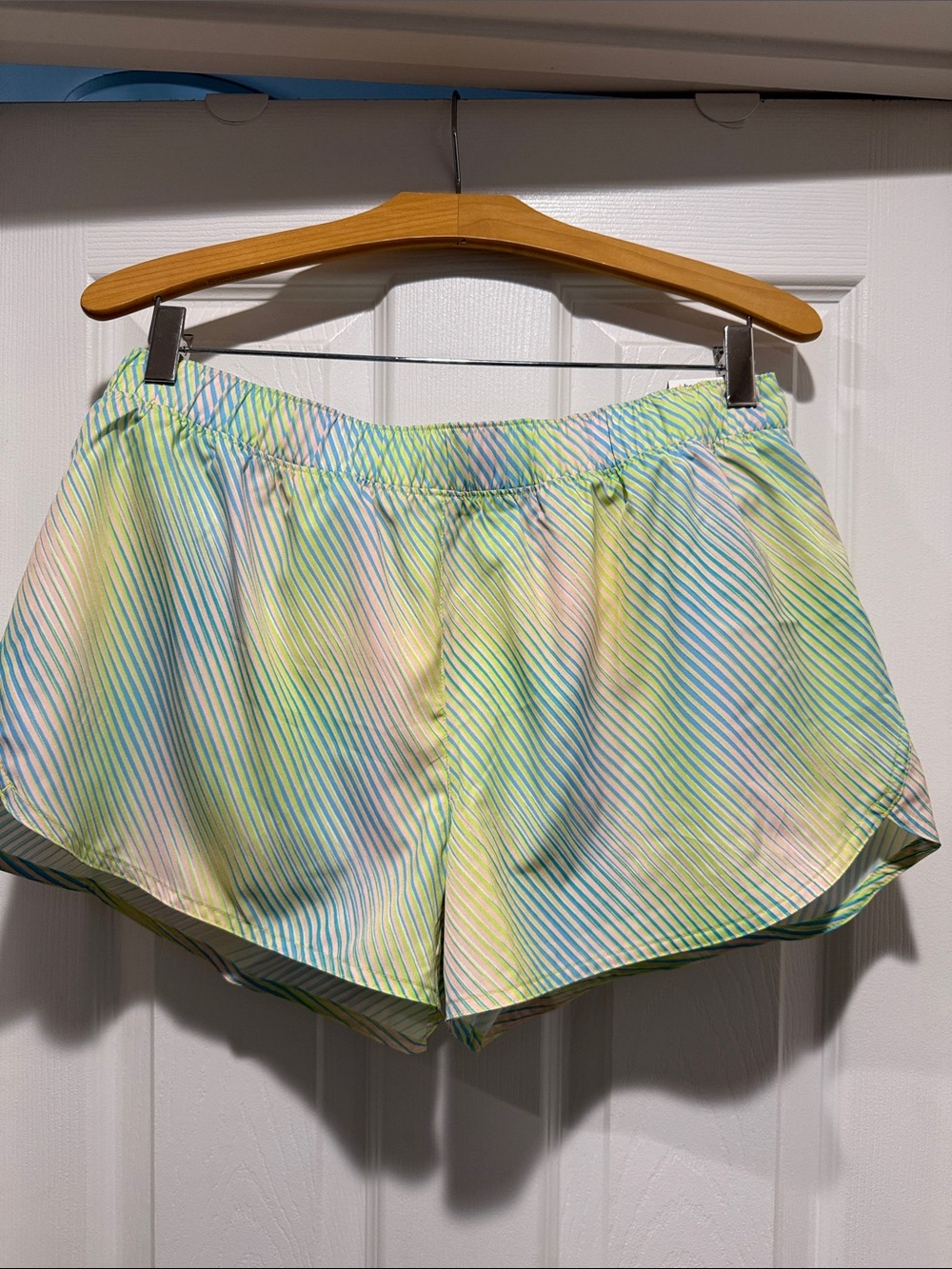 Old Navy- Pastel Rainbow Striped Women's Running Shorts